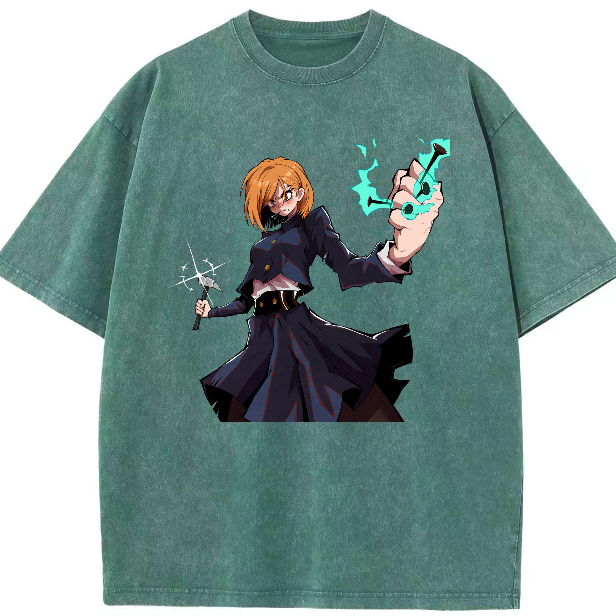 （画像用） 呪術廻戦 Jujutsu Kaisen 綿100% ヴィンテージ風 半袖Tシャツ（フロントプリント）